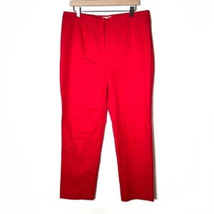 Chico’s 2 fabulously slimming red straight leg casual pants size 12 B144